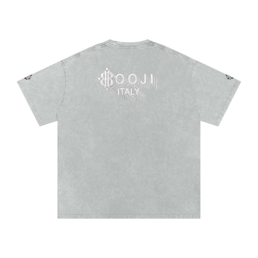 BOOJI ITALY "BE A WAVE, BEHAVE." SNOW WASHED T-SHIRT