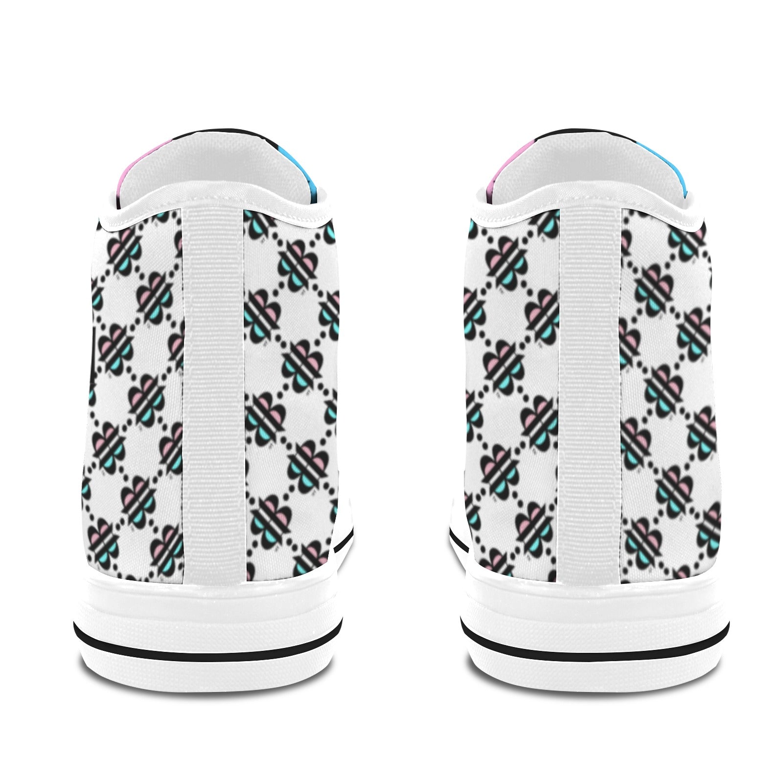 BOOJI INVERTED LOGO PATTERN Vancouver High Top Canvas Women's Shoes (Model1013-1)