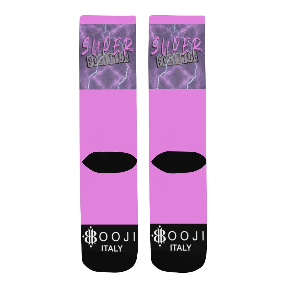 BOOJI ITALY SUPER POSITION COLLECTION MEN'S TUBE SOCKS PURPLE