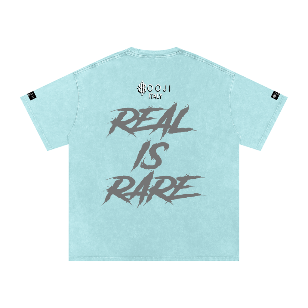 BOOJI ITALY "RICH SINNERS-REAL IS RARE" SNOW WASHED T-SHIRT