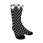 BOOJI ITALY 4 EVER $ LOGO PATTERN JESTER MEN'S BLACK SOCKS