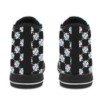 BOOJI ITALY 4 EVER $ LOGO PATTERN INVERTED MEN'S BLACK CANVAS SHOES