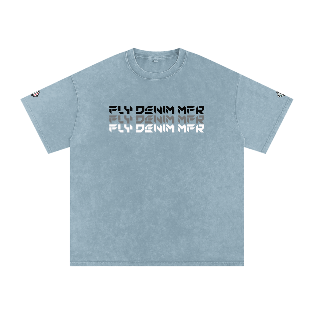 BOOJI ITALY "FLY DENIM MFR." SNOW WASHED T-SHIRT