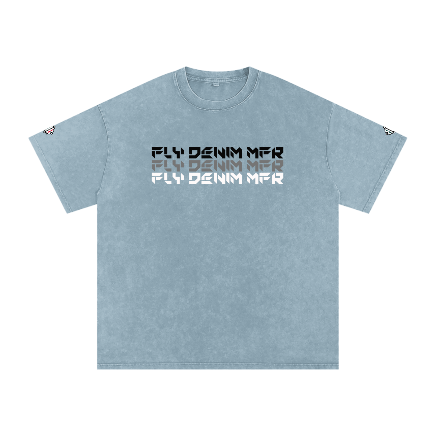 BOOJI ITALY "FLY DENIM MFR." SNOW WASHED T-SHIRT