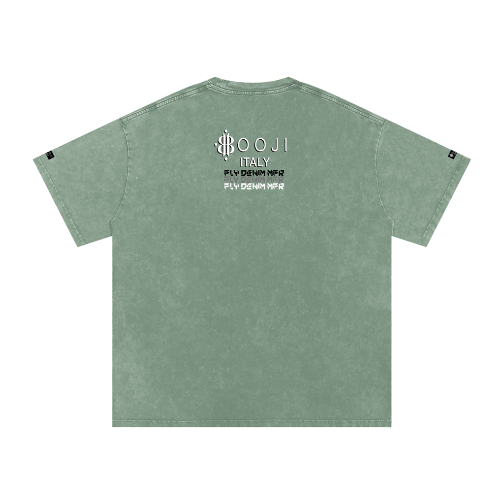 BOOJI ITALY "FLY DENIM MFR." SNOW WASHED T-SHIRT