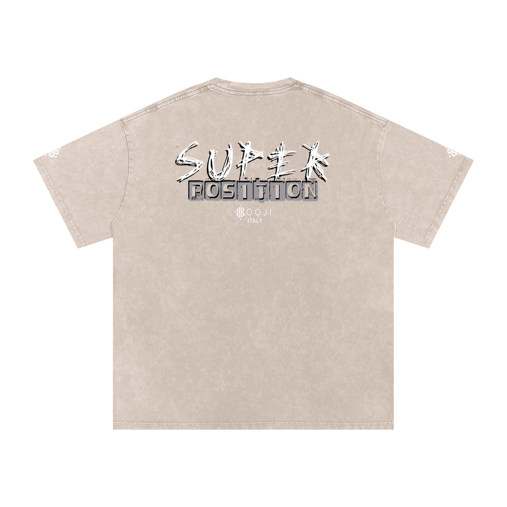 BOOJI ITALY SUPER POSITION COLLECTION RAZORS EDGE SNOW WASHED T-SHIRT