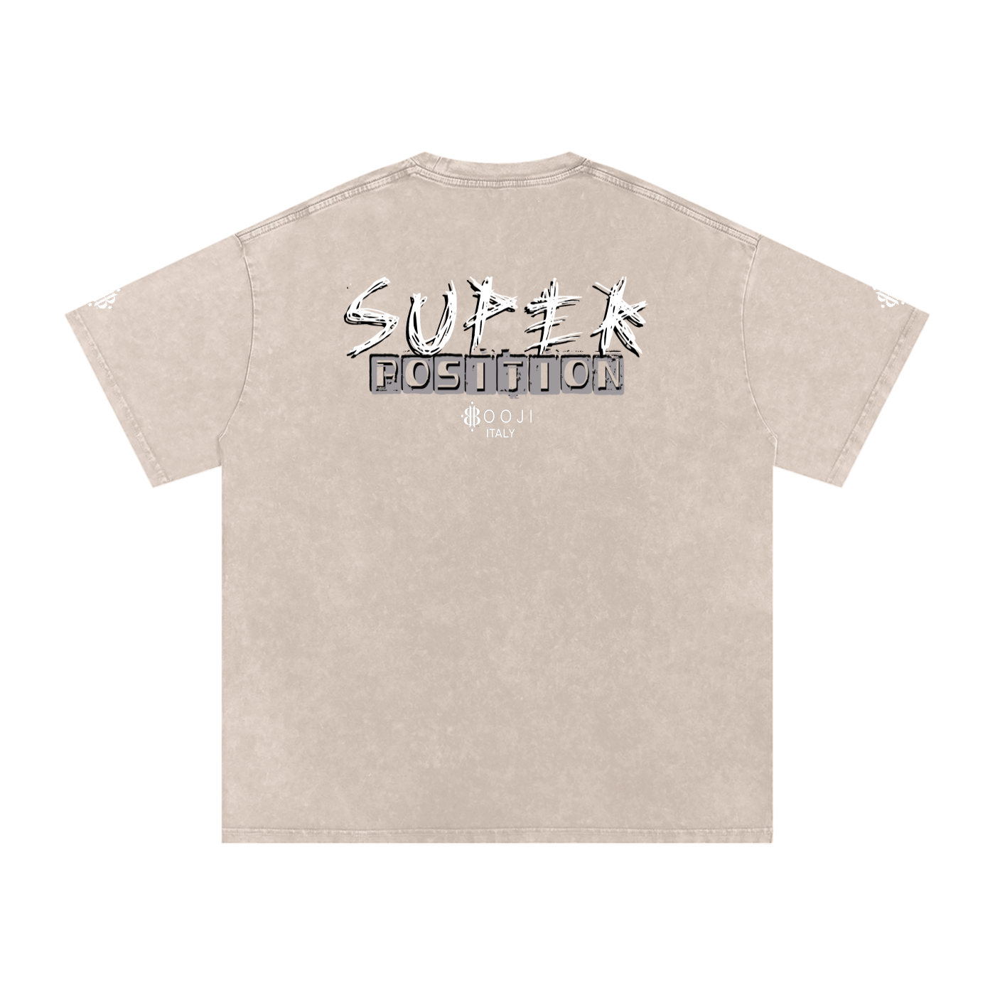 BOOJI ITALY SUPER POSITION COLLECTION RAZORS EDGE SNOW WASHED T-SHIRT