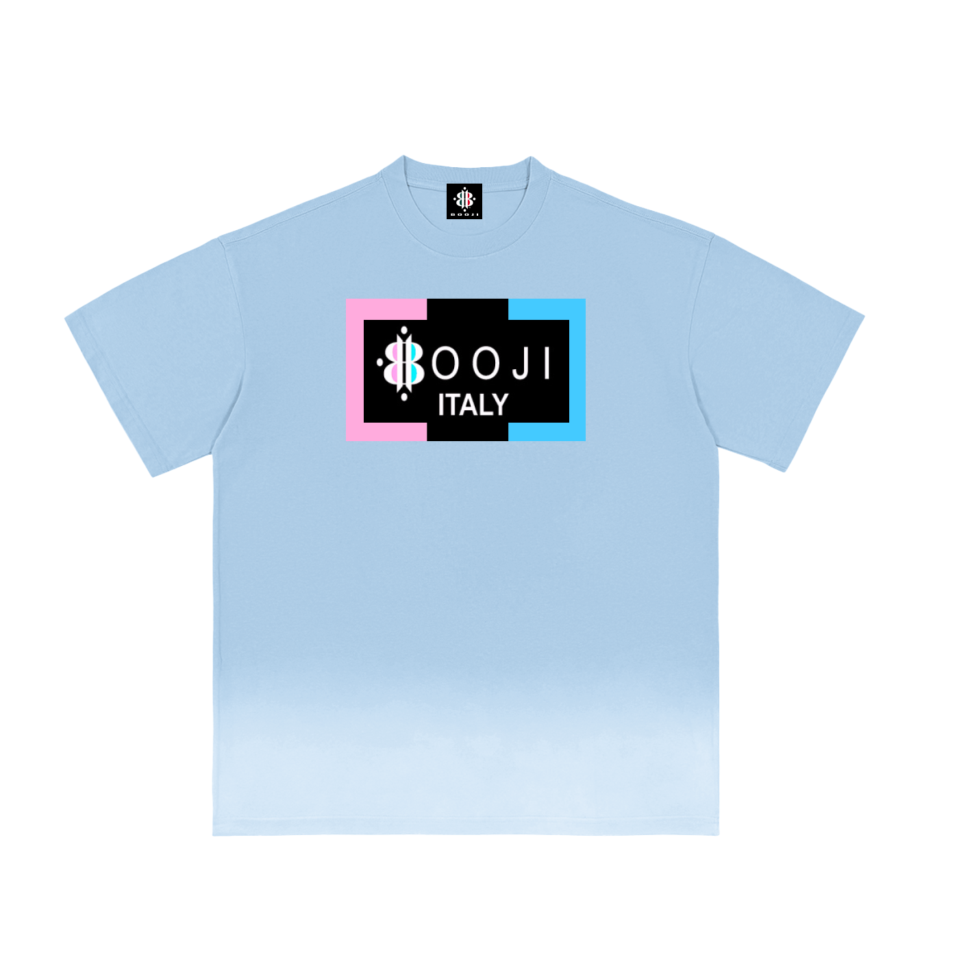 BOOJI ITALY INVERTED ITALIAN FLAG 4 EVER $ LOGO SUNFADED T-SHIRT
