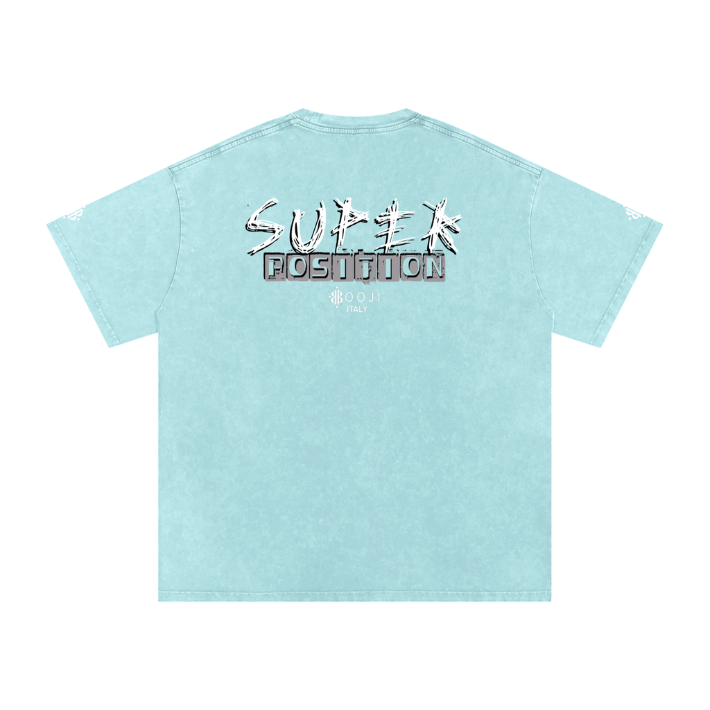 BOOJI ITALY SUPER POSITION COLLECTION RAZORS EDGE SNOW WASHED T-SHIRT