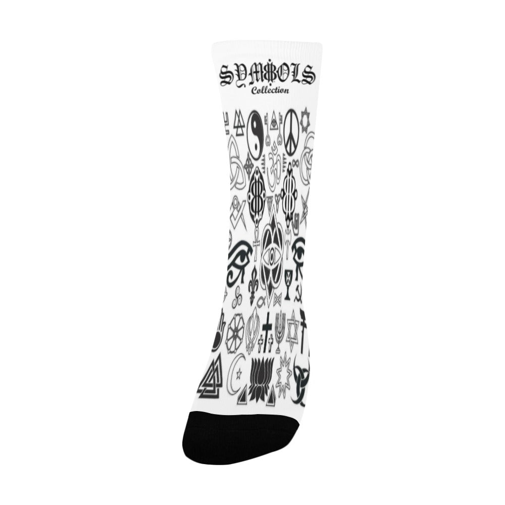 BOOJI ITALY SYMBOLS COLLECTION WOMEN'S WHITE CREW SOCKS