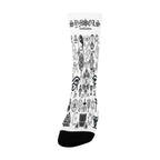 BOOJI ITALY SYMBOLS COLLECTION WOMEN'S WHITE CREW SOCKS