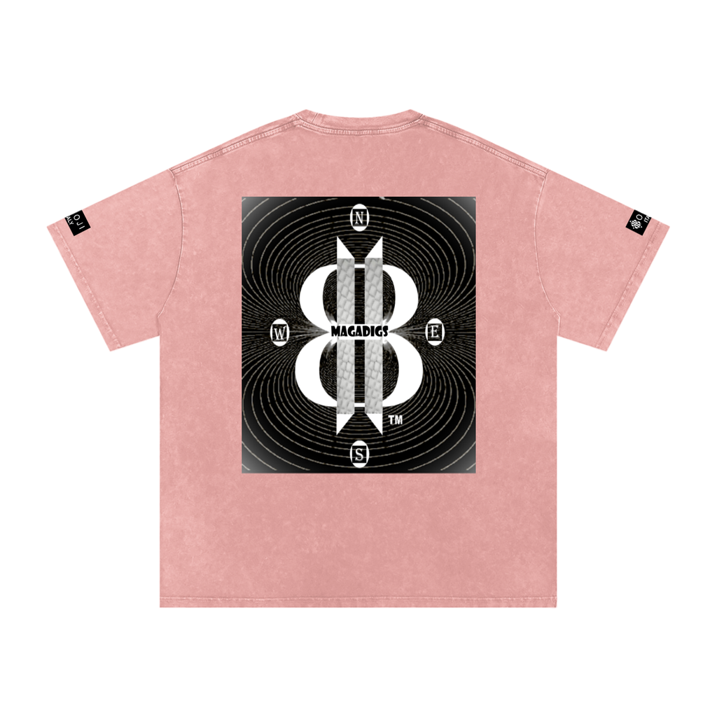 BOOJI ITALY MAGADIGS COLLECTION LOGO SNOW WASHED T-SHIRT