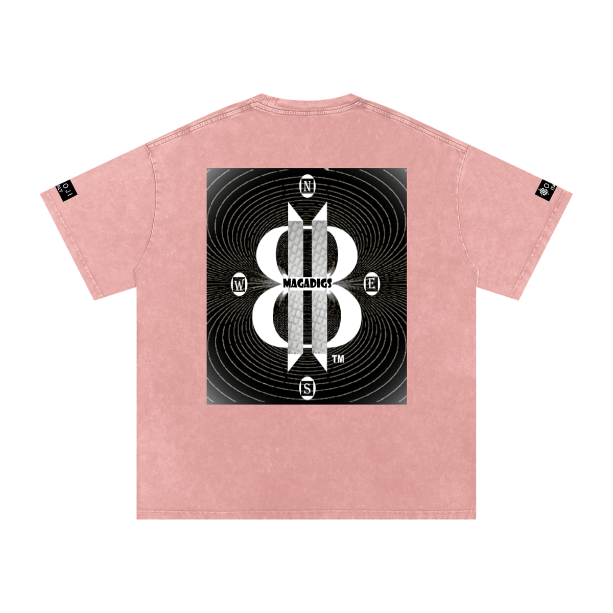 BOOJI ITALY MAGADIGS COLLECTION LOGO SNOW WASHED T-SHIRT