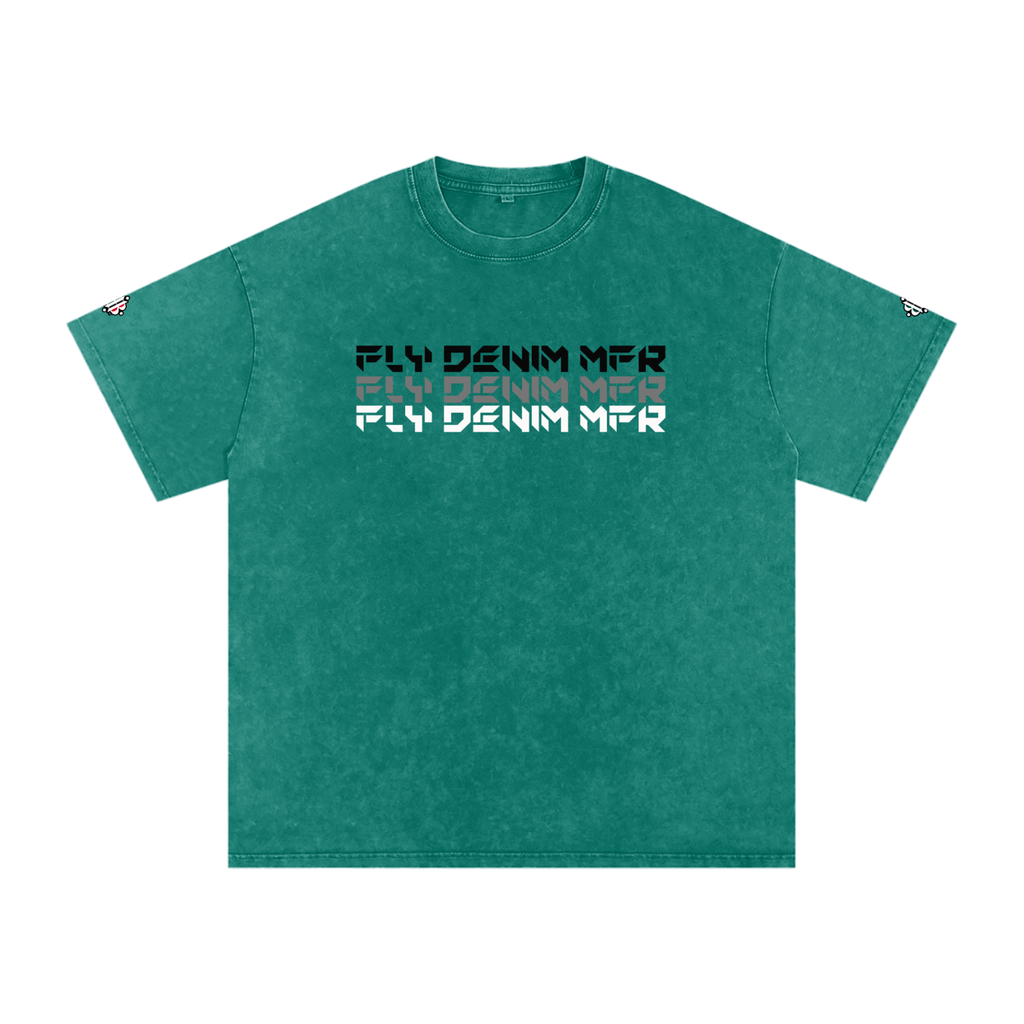BOOJI ITALY "FLY DENIM MFR." SNOW WASHED T-SHIRT