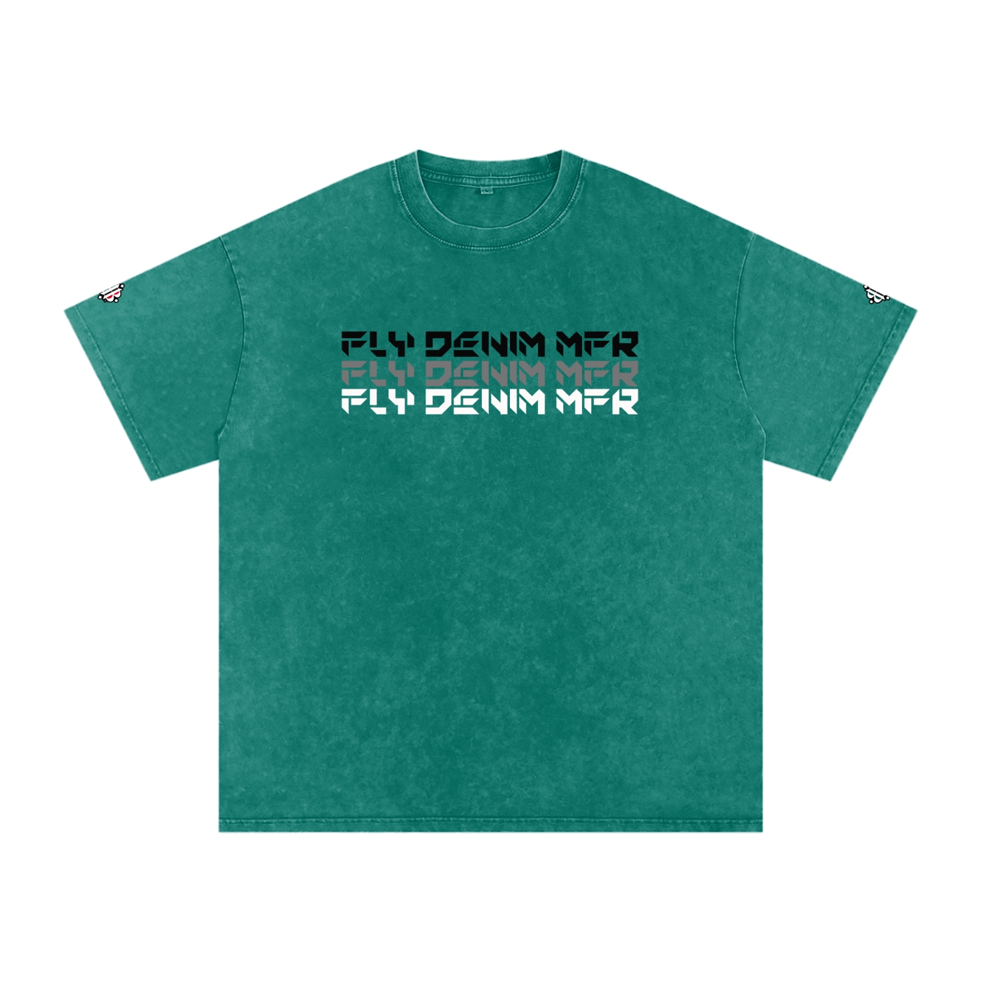 BOOJI ITALY "FLY DENIM MFR." SNOW WASHED T-SHIRT