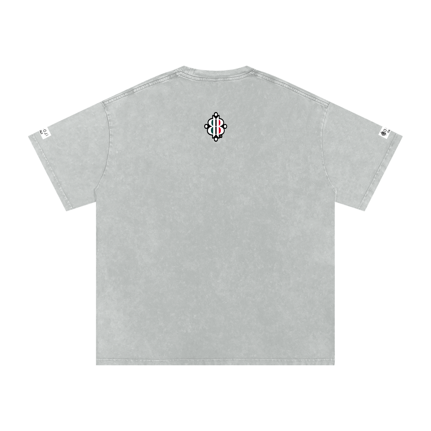 BOOJI ITALY ITALIAN FLAG BRAND LOGO SNOW WASHED T-SHIRT