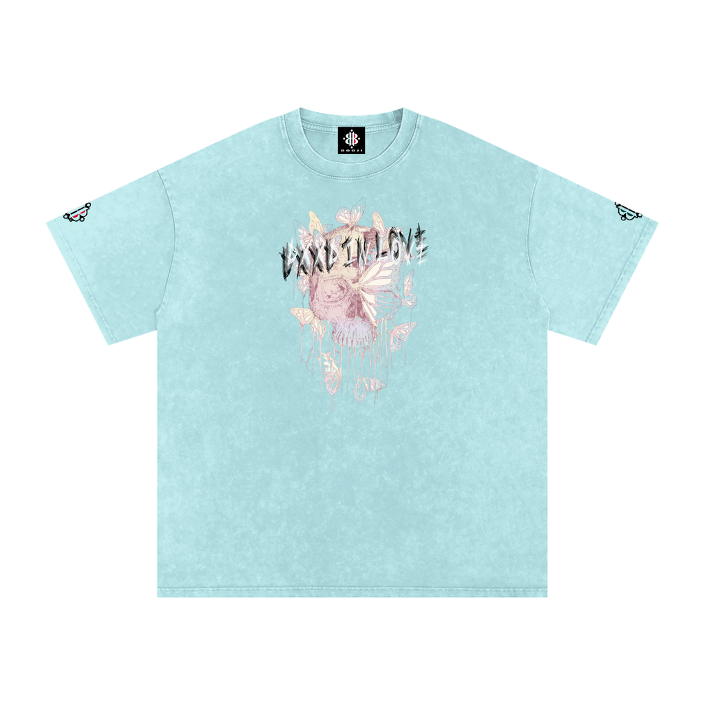 BOOJI ITALY DXXD IN LOVE BUTTERFLIES SNOW WASHED T-SHIRT