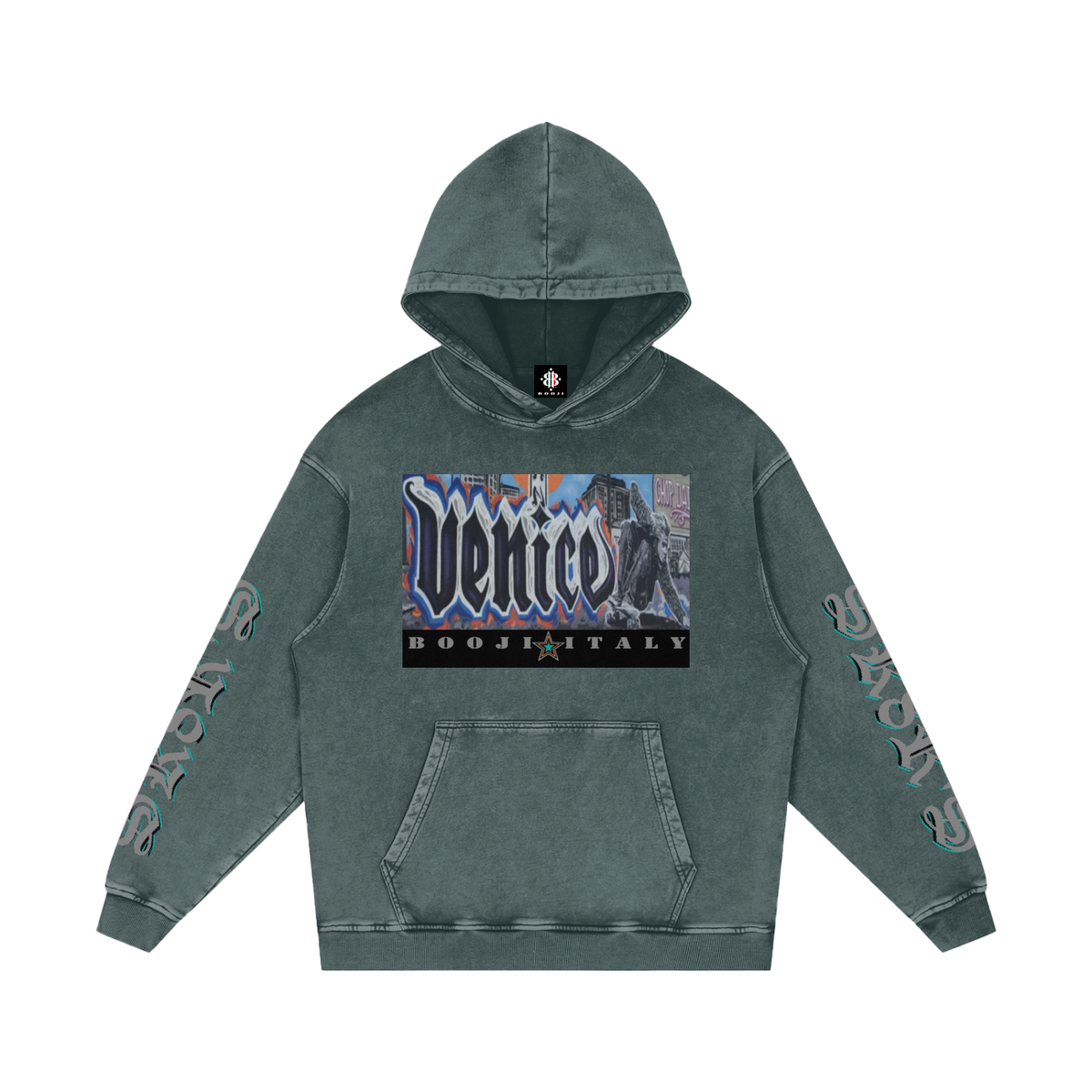 BOOJI ITALY SK8R'S COLLECTION SNOW WASHED HOODIE