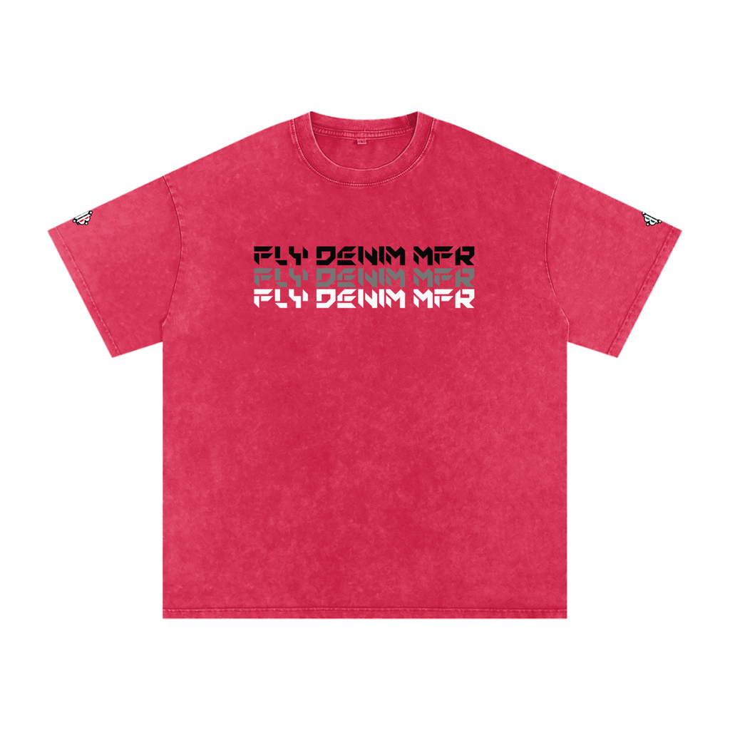 BOOJI ITALY "FLY DENIM MFR." SNOW WASHED T-SHIRT