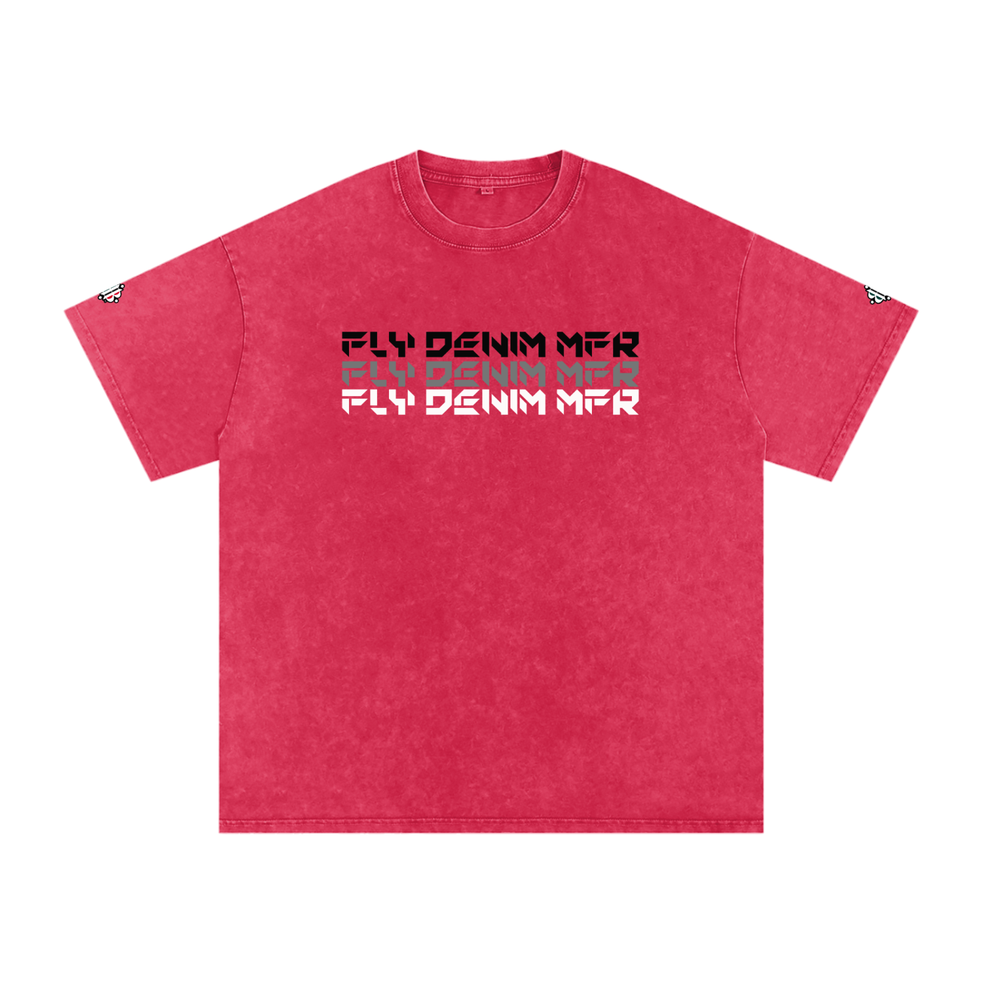 BOOJI ITALY "FLY DENIM MFR." SNOW WASHED T-SHIRT