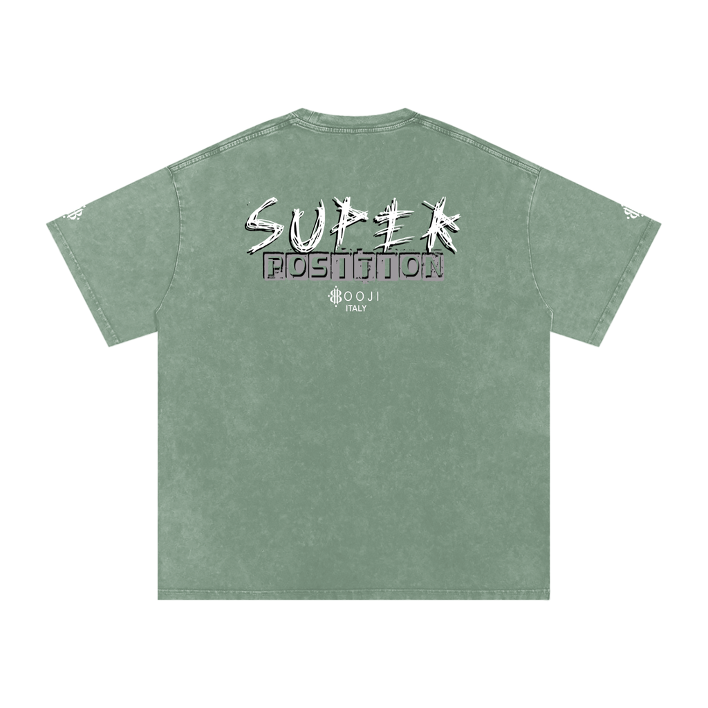 BOOJI ITALY SUPER POSITION COLLECTION RAZORS EDGE SNOW WASHED T-SHIRT
