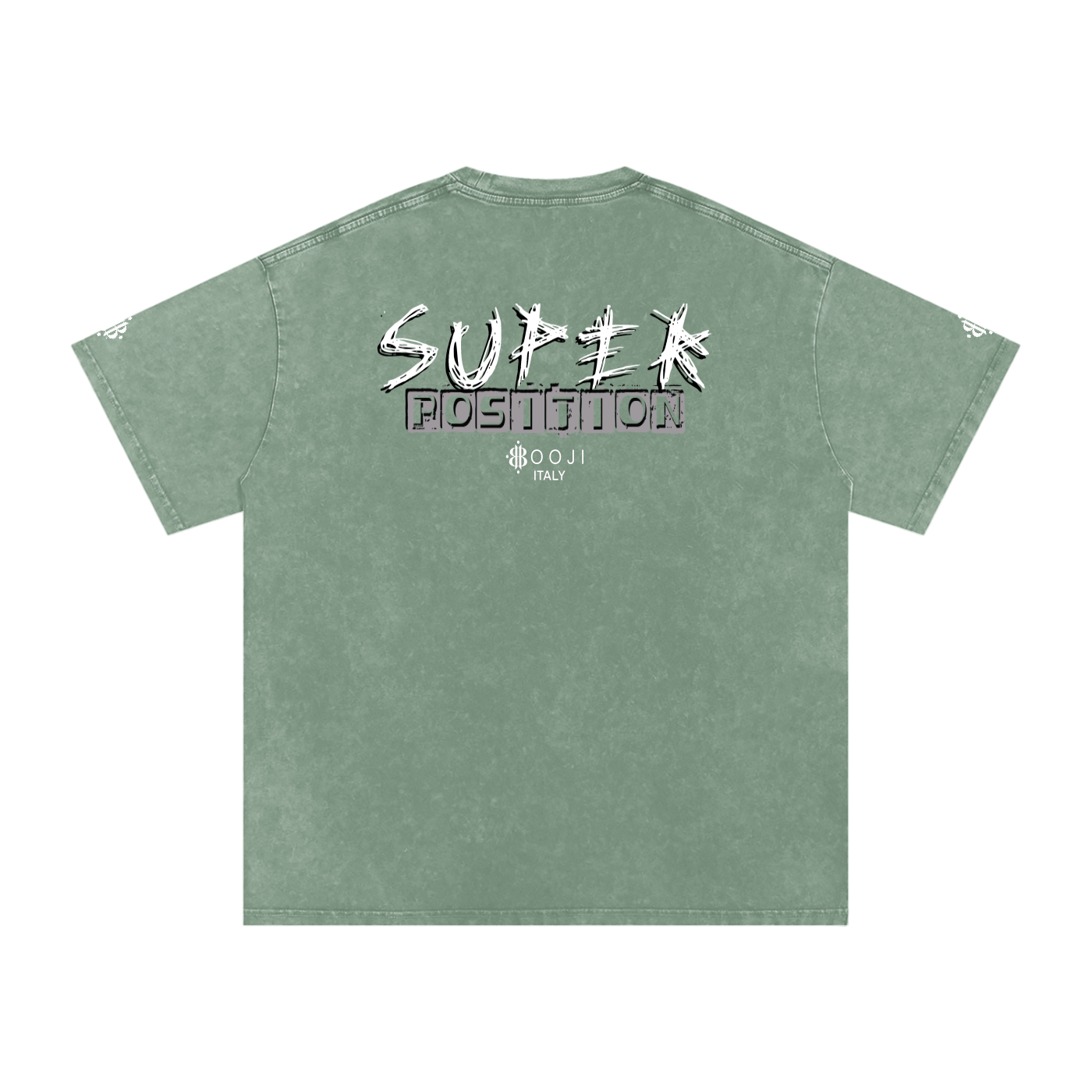 BOOJI ITALY SUPER POSITION COLLECTION RAZORS EDGE SNOW WASHED T-SHIRT