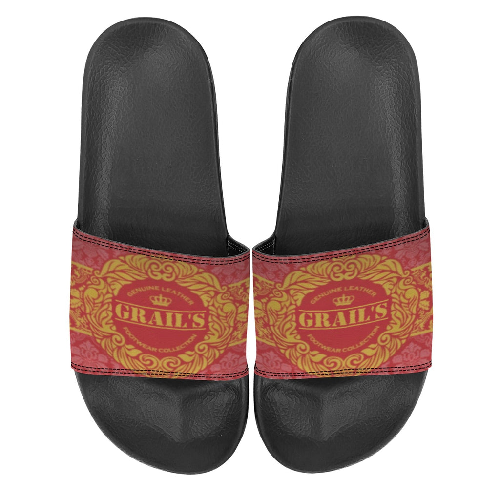 BOOJI ITALY GRAIL'S COLLECTION MEN'S BLACK SOLE SLIDES