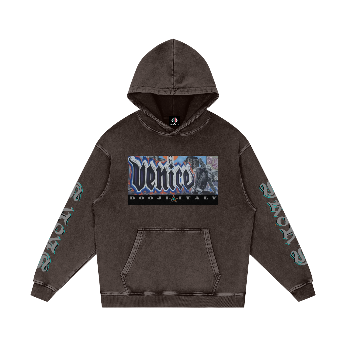 BOOJI ITALY SK8R'S COLLECTION SNOW WASHED COTTON HOODIE