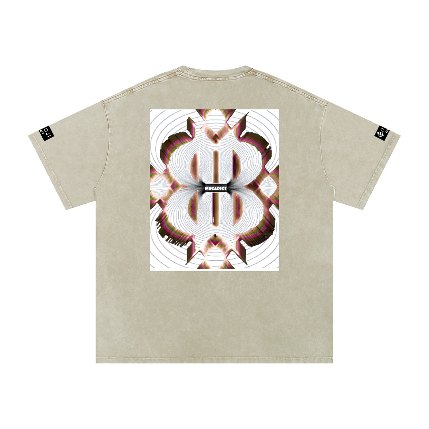 BOOJI ITALY MAGADIGS COLLECTION LOGO SNOW WASHED T-SHIRT