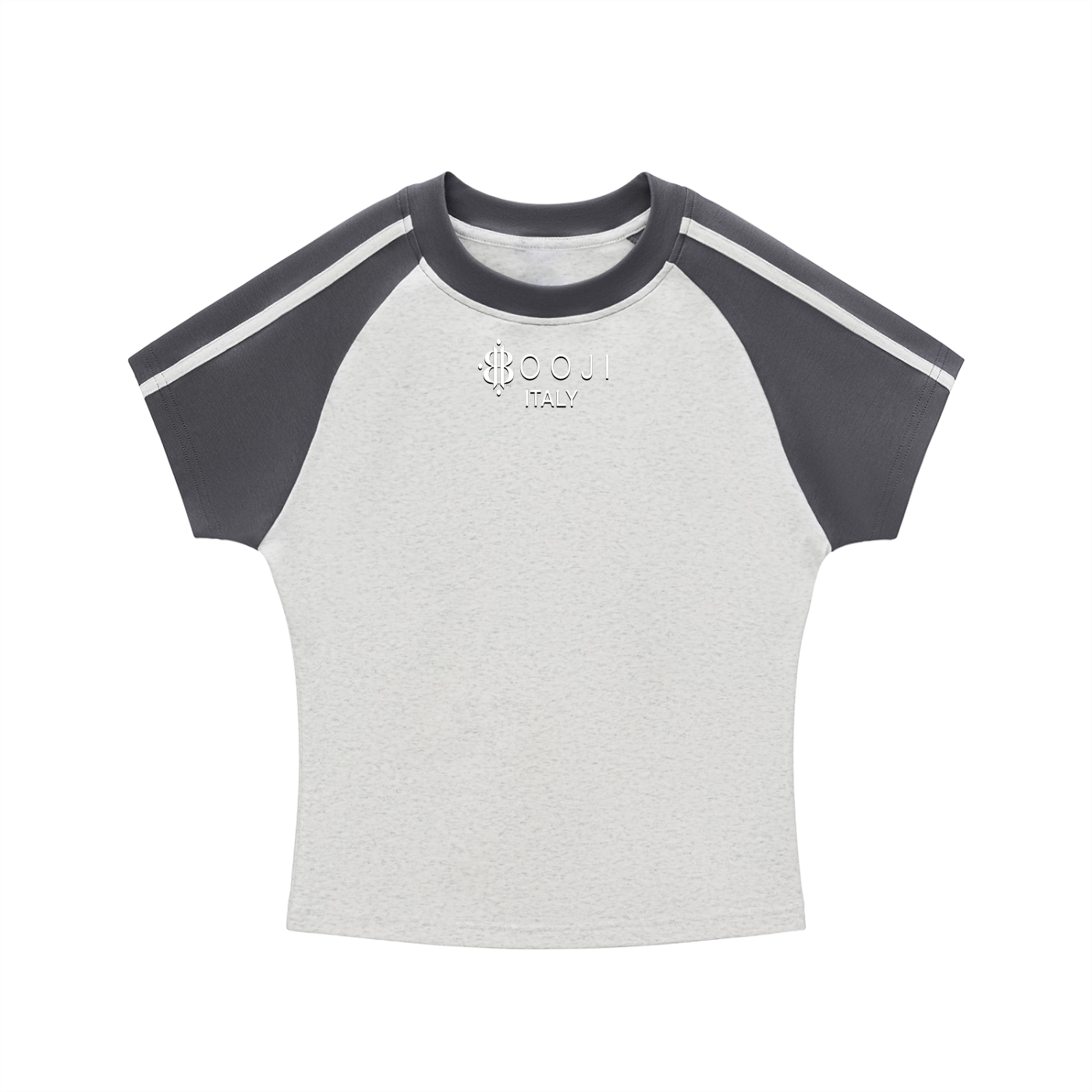 BOOJI ITALY LOGO WOMEN'S CONTRAST STRIPED RAGLAN T-SHIRT