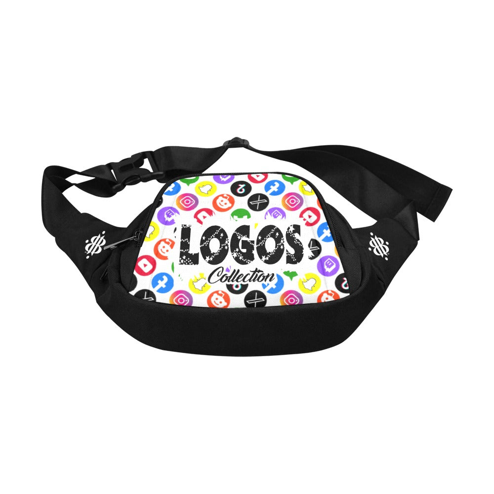 BOOJI ITALY LOGOS COLLECTION BLACK UNISEX WAIST BAG
