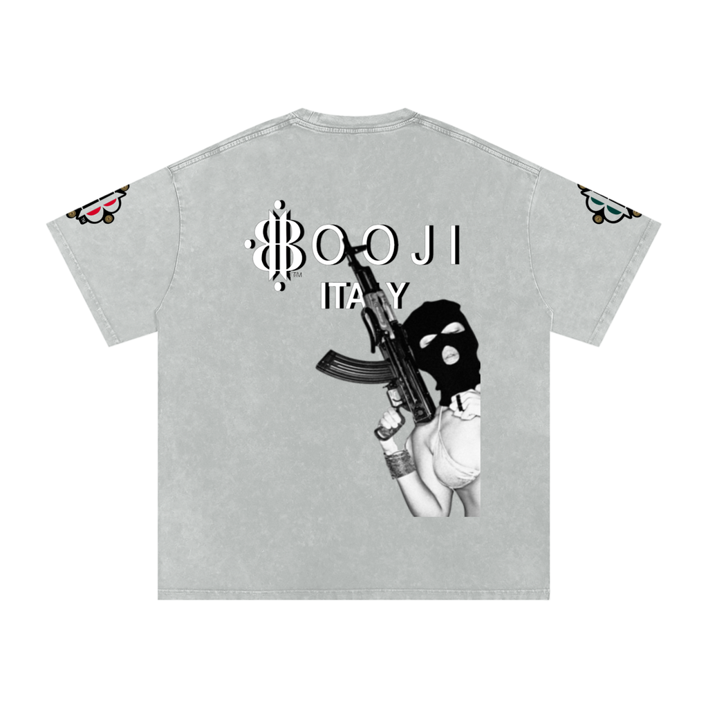 BOOJI ITALY "BITE THE BULLET" SNOW WASHED T-SHIRT