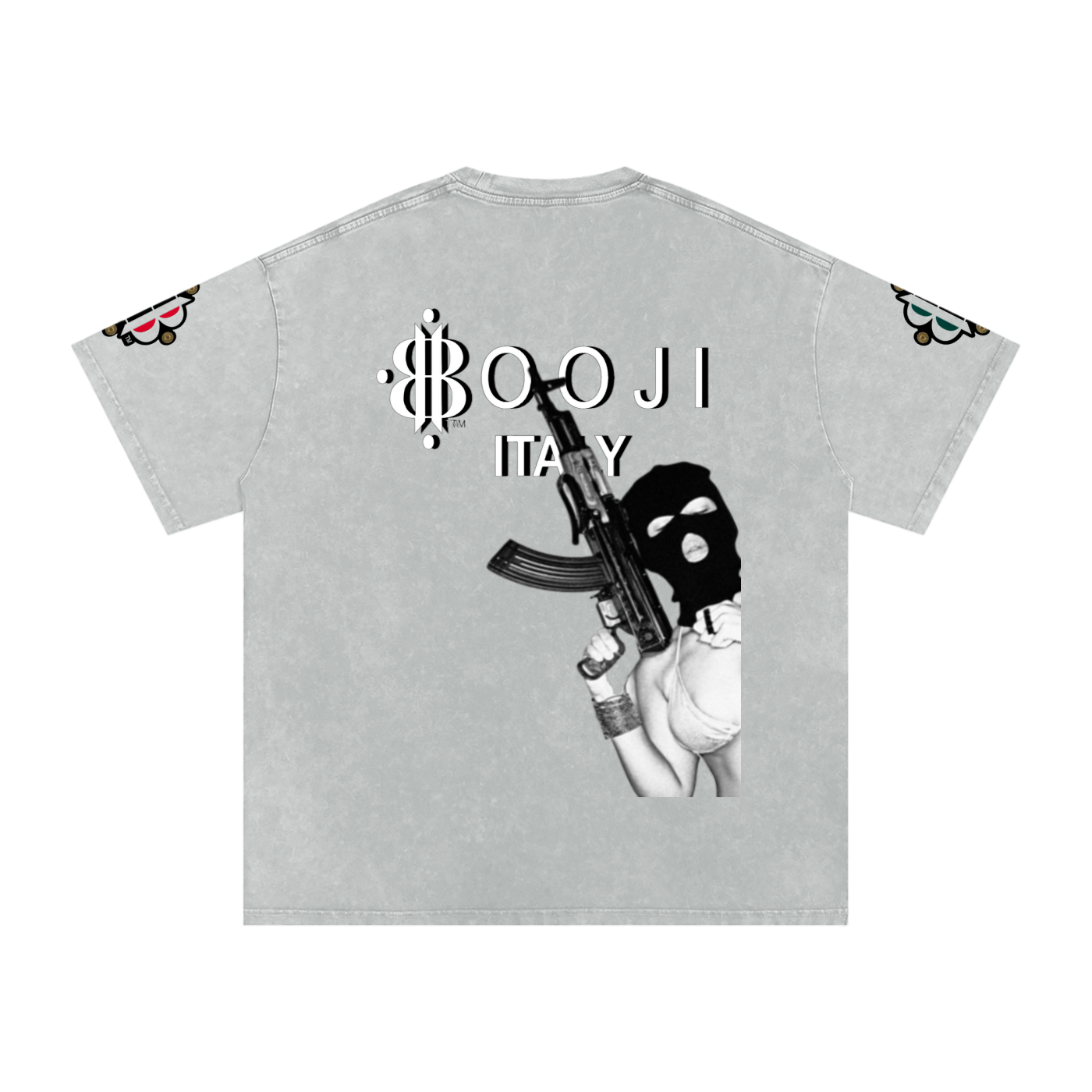 BOOJI ITALY "BITE THE BULLET" SNOW WASHED T-SHIRT