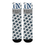 BOOJI ITALY LOCK IN COLLECTION IN NAVY BLUE MEN'S WHITE TUBE SOCKS