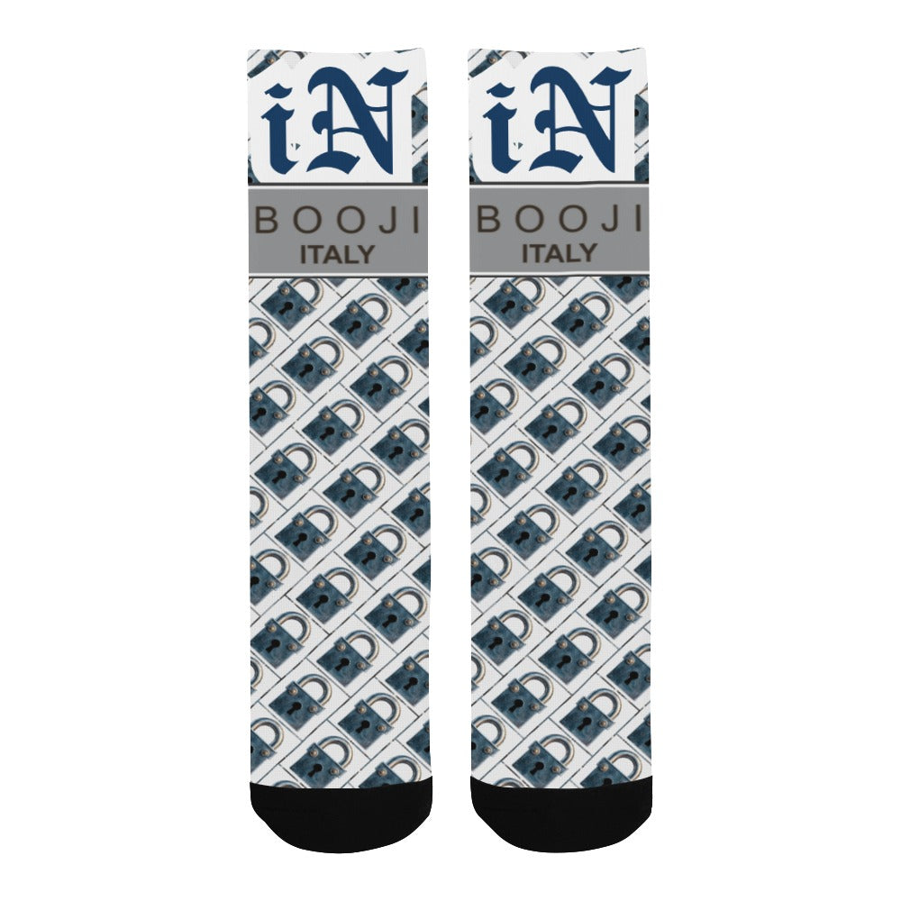 BOOJI ITALY LOCK IN MEN'S WHITE TUBE SOCKS