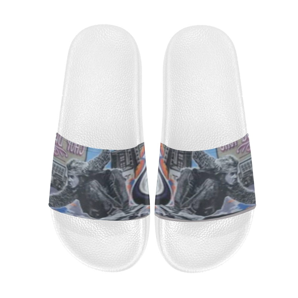 BOOJI ITALY SK8R'S COLLECTION RIP JAY MEN'S WHITE SOLE SLIDES