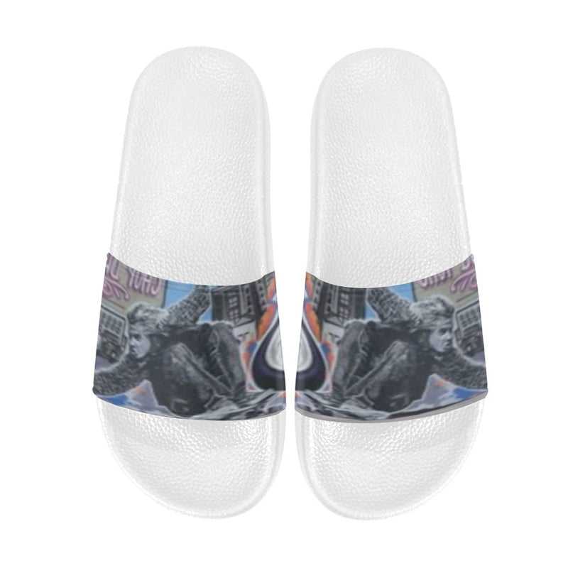 BOOJI ITALY SK8R'S COLLECTION RIP JAY MEN'S WHITE SOLE SLIDES