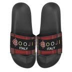 BOOJI ITALY ESCI'S COLLECTION MEN'S BLACK SOLE SLIDES