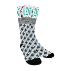 BOOJI ITALY LOCK IN COLLECTION IN TENACIOUS TEAL MEN'S WHITE TUBE SOCKS