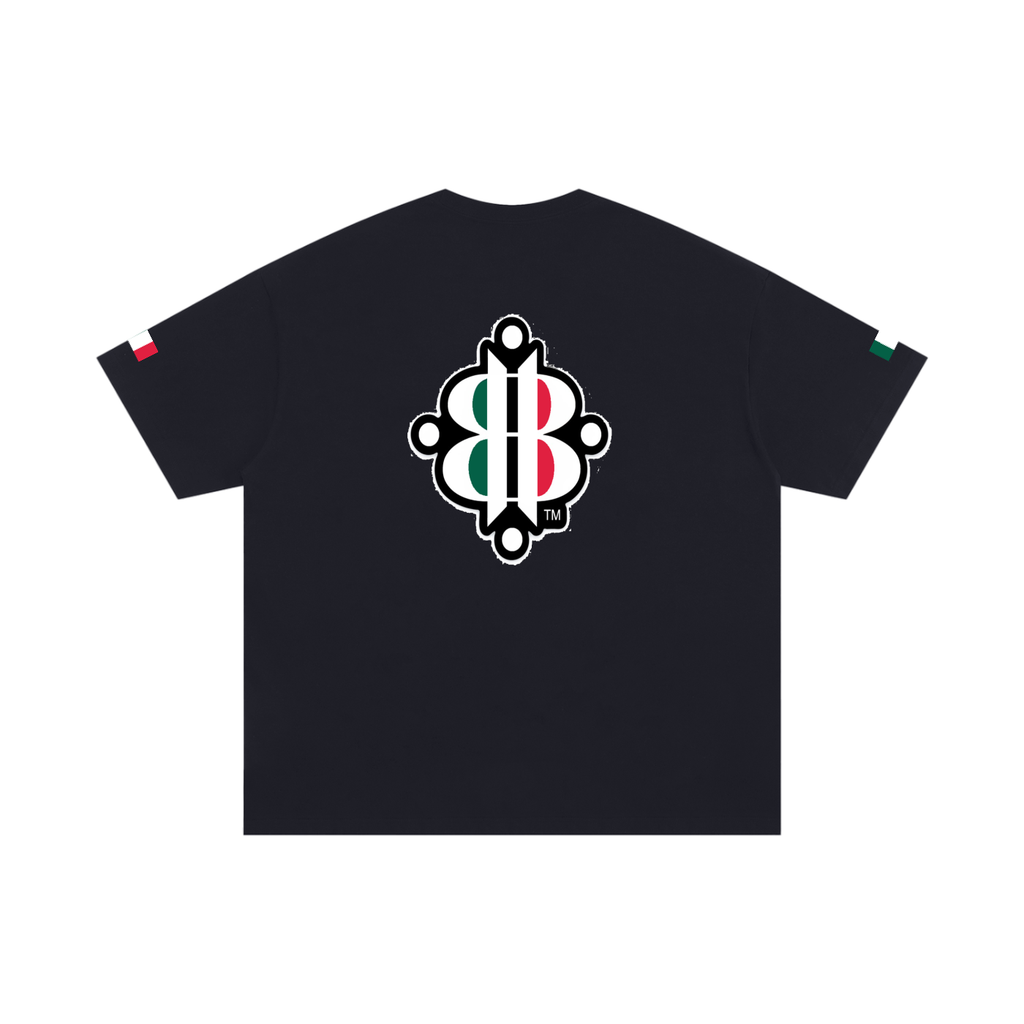BOOJI ITALY 4 EVER $ LOGO IN ITALIAN FLAG COLORS COTTON T-SHIRT