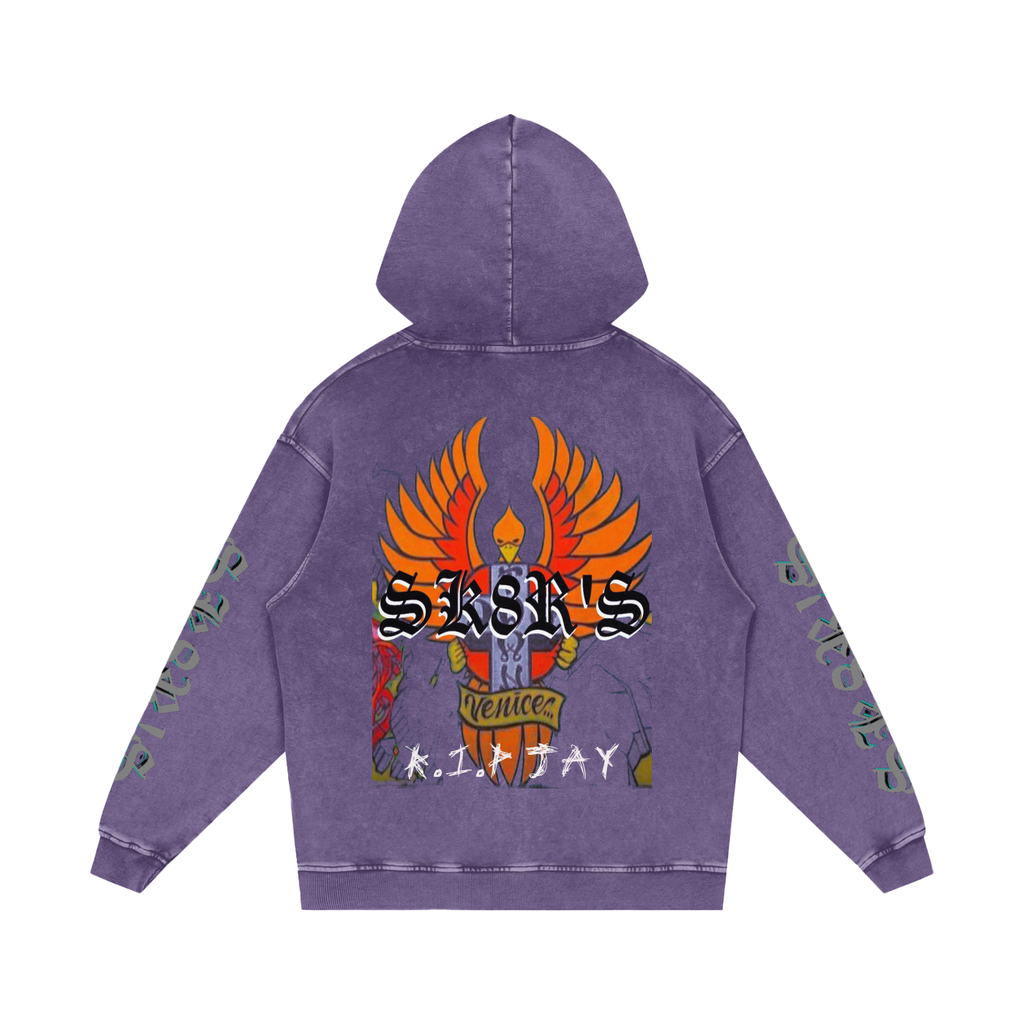 BOOJI ITALY SK8R'S COLLECTION SNOW WASHED COTTON HOODIE