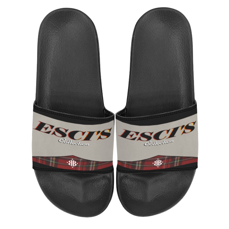 BOOJI ITALY ESCI'S COLLECTION LOGO MEN'S BLACK SOLE SLIDES