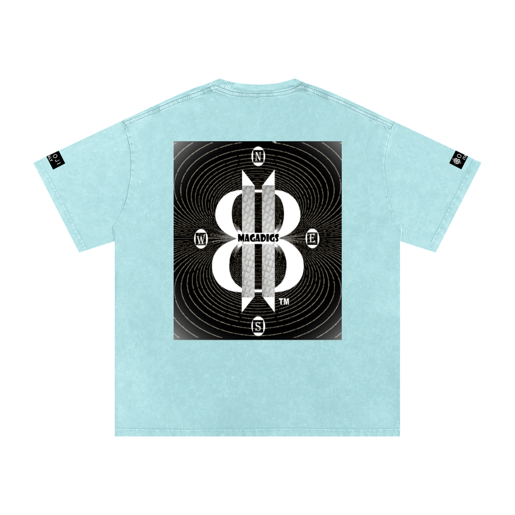 BOOJI ITALY MAGADIGS COLLECTION LOGO SNOW WASHED T-SHIRT