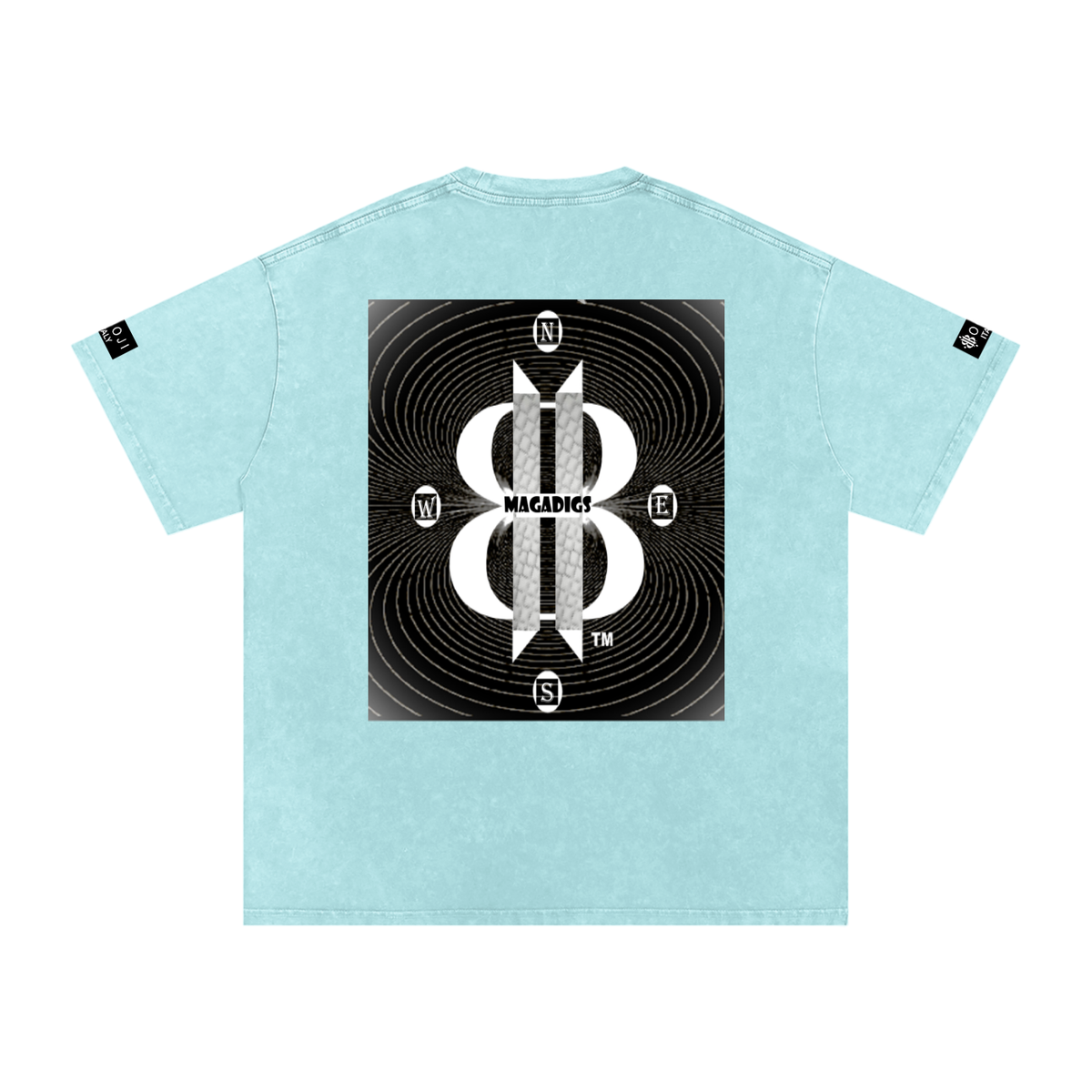 BOOJI ITALY MAGADIGS COLLECTION LOGO SNOW WASHED T-SHIRT