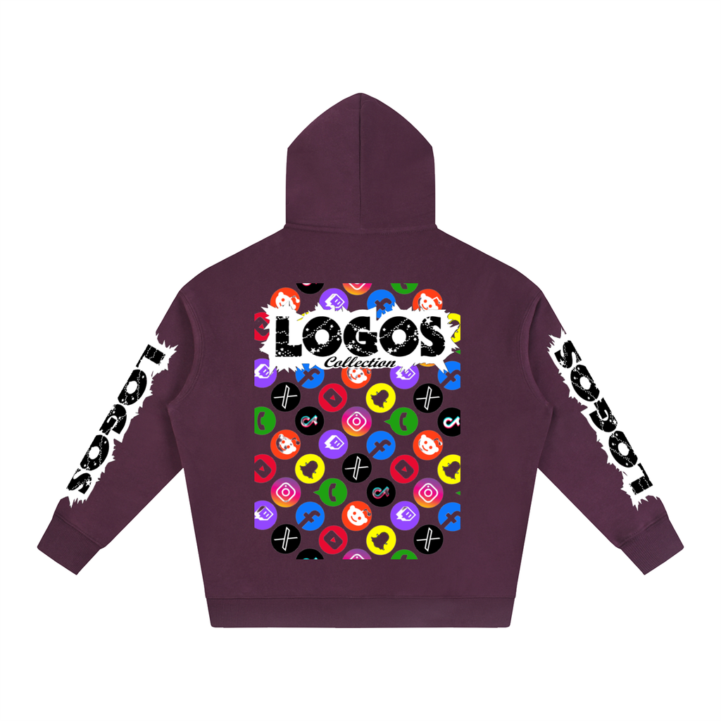 BOOJI ITALY LOGOS COLLECTION COTTON BLEND FLEECE HOODIE