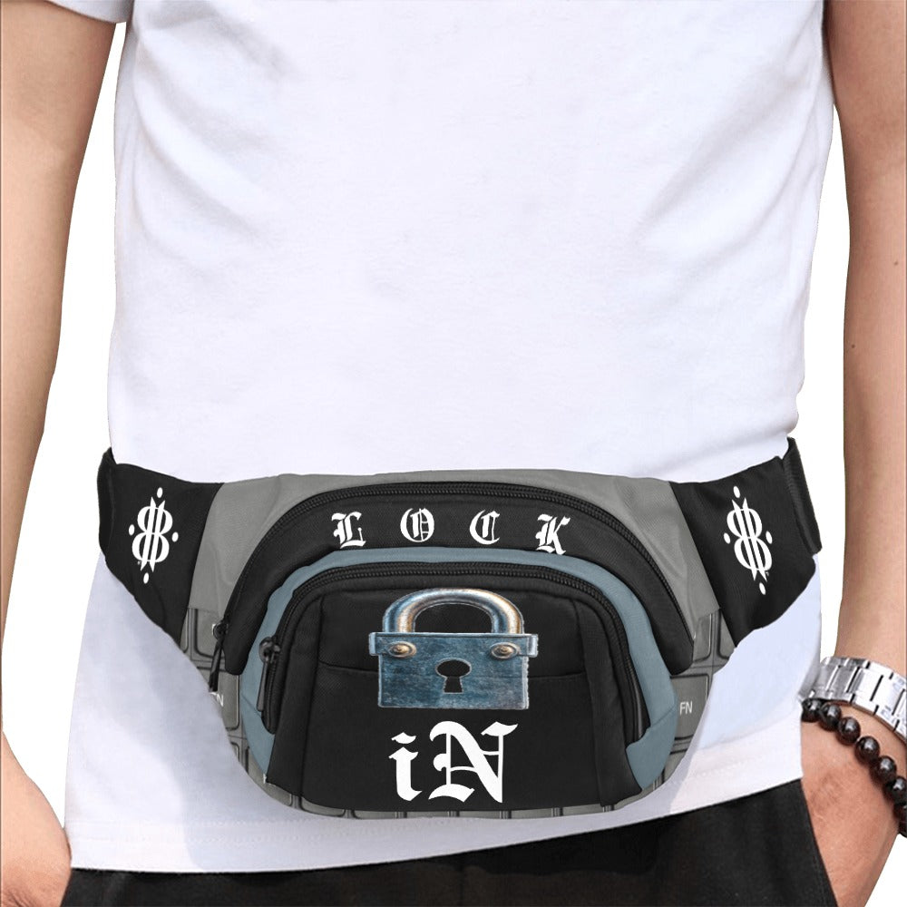 BOOJI ITALY LOCK IN COLLECTION BLACK WAIST BAG
