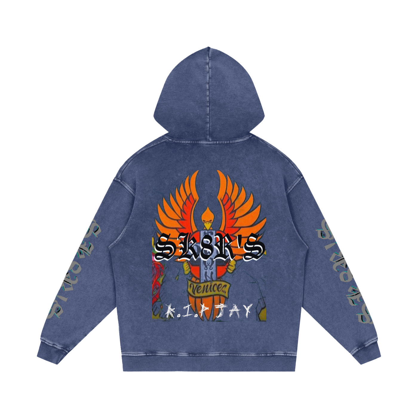 BOOJI ITALY SK8R'S COLLECTION SNOW WASHED COTTON HOODIE