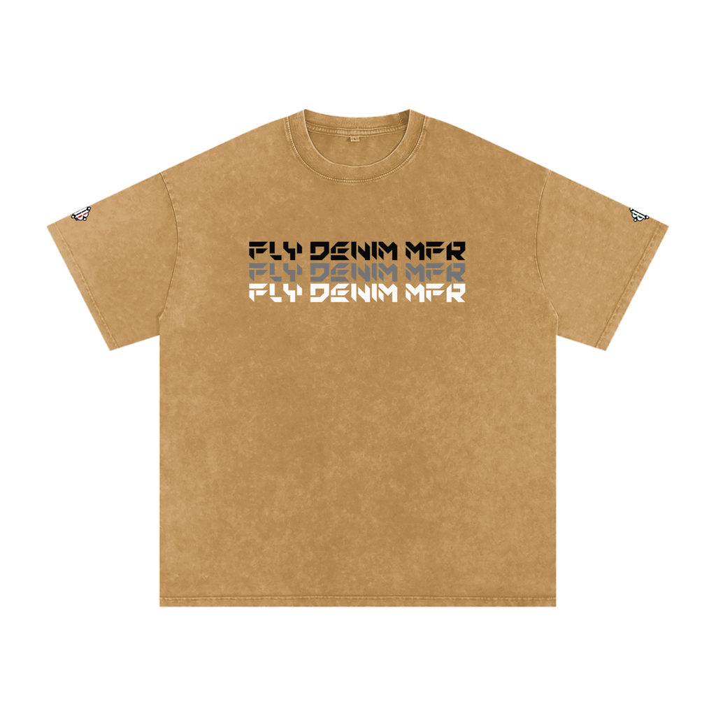 BOOJI ITALY "FLY DENIM MFR." SNOW WASHED T-SHIRT