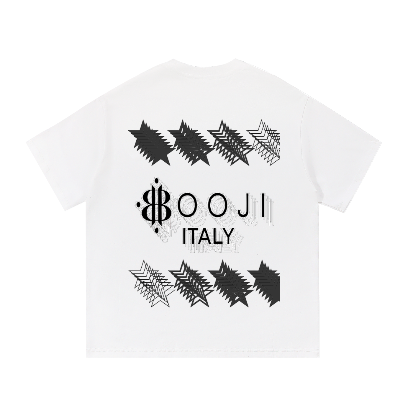 BOOJI ITALY STARS LOGO MULTIPLIED COTTON T-SHIRT
