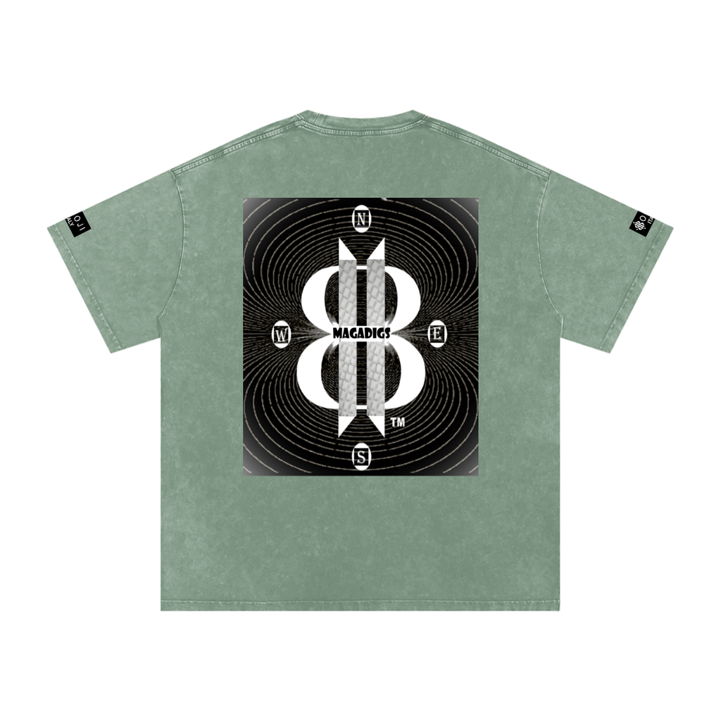 BOOJI ITALY MAGADIGS COLLECTION LOGO SNOW WASHED T-SHIRT